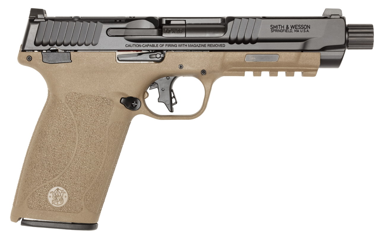 SMITH AND WESSON M&P5.7 OR 5.7X28 5" BK/FDE TB