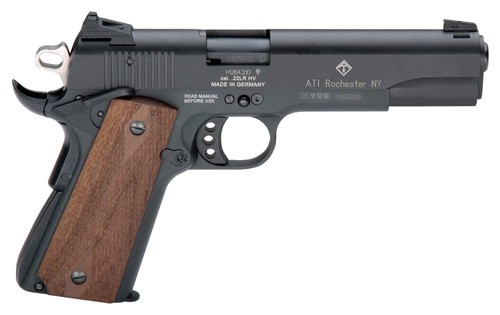 GERMAN SPORT 1911 22LR - 5" BLACK/FAUX WOOD GRIPS 10RD