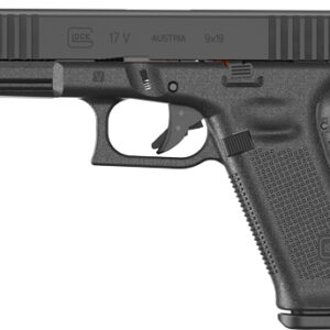 GLOCK 17 9MM V FIXED SIGHT - 17-SHOT BLACK FRONT SERRATIONS