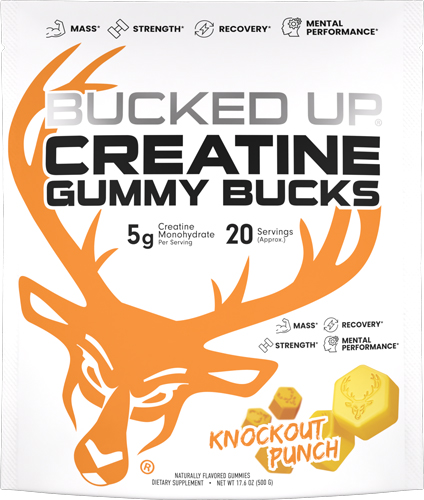 BUCKED UP CREATINE GUMMIES - KNOCKOUT PUNCH 20 SERVINGS