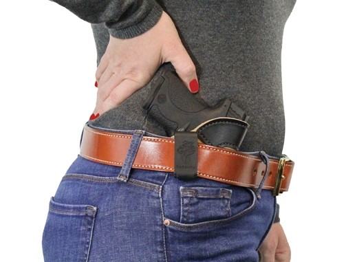 DESANTIS POCKET TUK HOLSTR RH - IWB/POCKET LTHER J FRAME SUEDE - Image 2