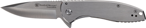 S&W KNIFE EXECUTIVE PLATINUM - 3" SS/SS DROP POINT W/PKT CLIP - Image 2