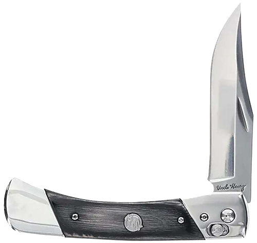 UNCLE HENRY KNIFE PLB7 3.8" - BLADE LMNT WOOD HANDLES PIVOT