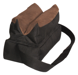 TOC FATBAG BENCH BAG FILLED - BLACK FABRIC/LEATHER W/STRAP