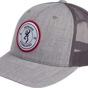 BROWNING CAP SCOUT LOGO HEATHR - GRAY W/CIRCLE PATCH LOGO ADJ