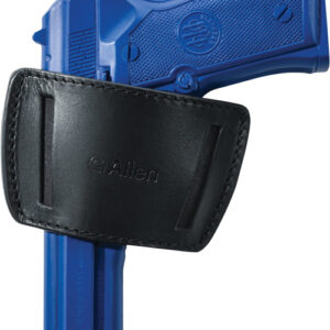 ALLEN BELT SLIDE HOLSTER AMBI - LEATHER MED FRAME AUTOS BLACK