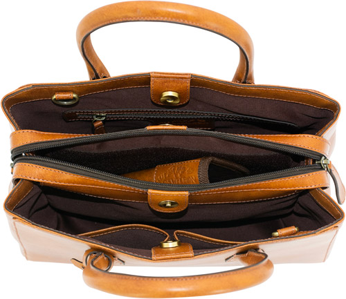 CAMELEON NATALIE PURSE - CONCEALED CARRY BAG TAN - Image 2