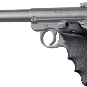 HOGUE GRIPS RUGER MKIV RUBBER - GRIP W/ FG & RH THUMB REST BLK