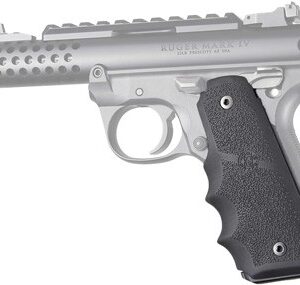 HOGUE GRIPS RUGER 22/45 MKIV - RUBBER GRIPS/FINGER GROOVES BL