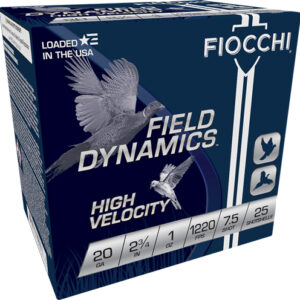 FIOCCHI 20GA 2.75" 1OZ #7.5 - 1220FPS 25RD 10BX/CS