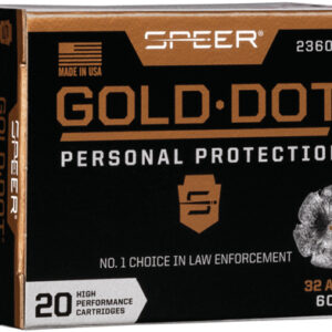 SPEER GOLD DOT 32 ACP 60GR - GDHP 20RD 10BX/CS