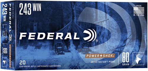 FEDERAL POWER-SHOK 243 WIN - 80GR SP 20RD 10BX/CS