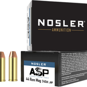 NOSLER 44 MAG 240GR ASP JHP - 20RD 20BX/CS