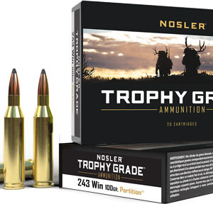 NOSLER TROPHY 243 WIN 100GR - PARTITION TIP 20RD 10BX/CS