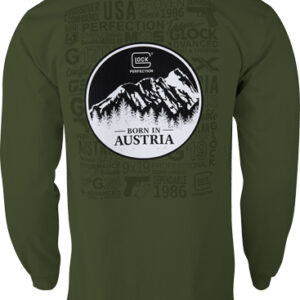 GLOCK OEM BORN IN AUSTRIA LONG - SLEEVE SHIRT MILITARY GREEN MD