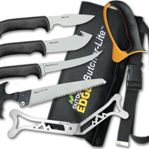 OUTDOOR EDGE BUTCHER LITE 8-PC - ROLL-PAK GAME PROCESSING KIT