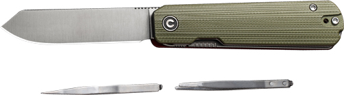 CIVIVI KNIFE SENDY 2.83" - MILLED GREEN/RED G-10 SATIN - Image 2
