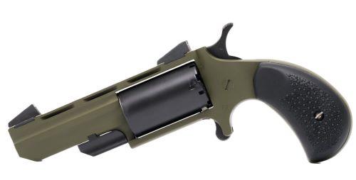 NAA HUNTSMAN MINI-REVOLVR - 22WMR 2" FIXED OD GRN RUBBER - Image 2