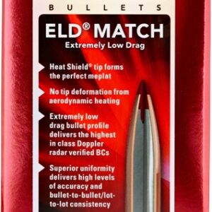 HORNADY BULLETS 6.5MM .264 - 120GR ELD-MATCH 100CT 25BX/CS
