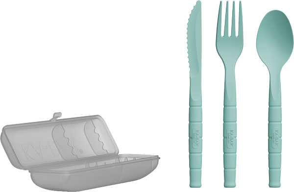 KA-BAR LUNCH PAL W/SPOON/FORK/ - KNIFE WITH LIGHTWEIGHT CASE - Image 2