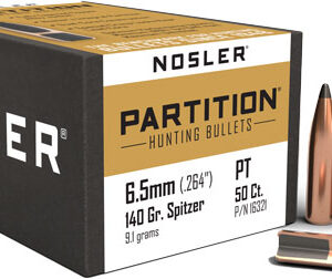 NOSLER BULLETS 6.5MM .264 - 140GR PARTITION 50CT