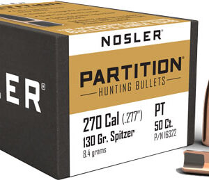 NOSLER BULLETS 270 CAL .277 - 130GR PARTITION 50CT