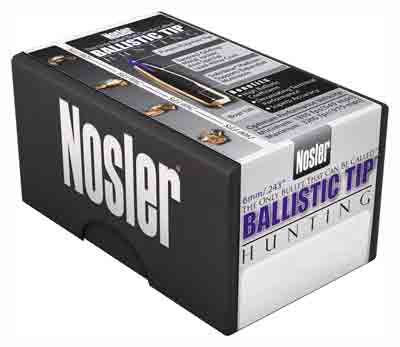 NOSLER BULLETS 6MM .243 - 80GR BALLISTIC TIP 100CT