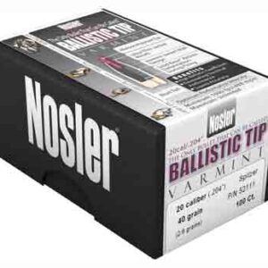 NOSLER BULLETS 20 CAL .204 - 40GR BALLISTIC TIP 100CT