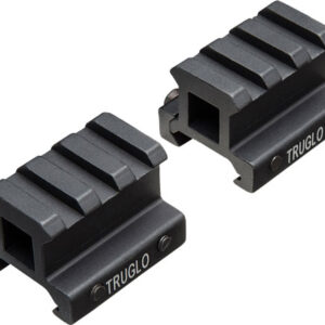 TRUGLO 2-PIECE PICATINNY RISER - MOUNT 3/4" RISE 1.36" LENGTH