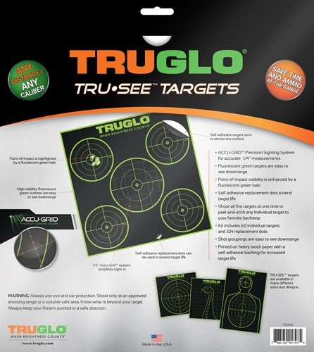 TRUGLO TRU-SEE REACTIVE TARGET - 5 BULL 12-PACK - Image 2