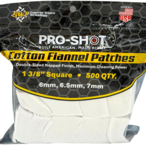 PRO SHOT CLEANING PATCH COTTON - FLANNEL 6MM-7MM 1 3/8" 500CT