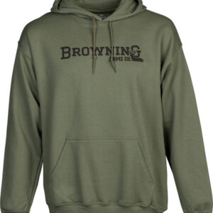 BROWNING HOODIE BRANDED BUCK - MARK GREEN LARGE