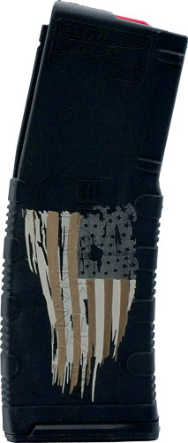 BLACK RAIN MAGAZINE AR15 30RD - 5.56" TATTERED FLAG ETCHED