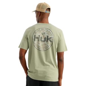 Huk Marlin Circle Short Sleeve Pocket Shirt Seagrass XL