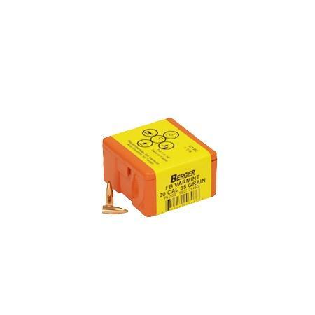 Berger Match Grade Varmint Bullets .20 cal .204" 35 gr FB Varmint 100/ct