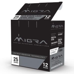 Migra Waterfowl Steel Shot Shotshells 12 ga 3" 1-1/4 oz 1430 fps #4#6 25/ct