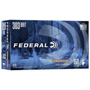 Federal Power-Shok Rifle Ammunition .303 British 150 gr SP 2690 fps - 20/ct