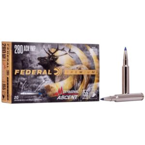 Federal Terminal Ascent Rifle Ammunition .280 Ackley Imp 155 gr 2930 fps 20/ct