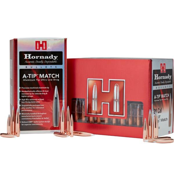 Hornady Aluminum A-Tip Match Rifle Bullets 22 cal .224" 76 gr PT 100/ct