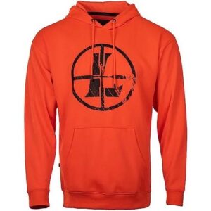 Leupold Distressed Reticle Performance Men's Hoodie Blaze Orange M