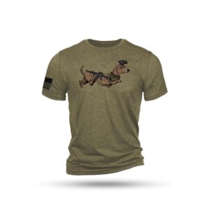 Nine Line Tactical Wiener Short Sleeve Shirt Olive Triblend L