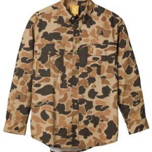 Browning Wasatch-CB Shirt Button-Front 2 Pocket Vintage Tan Camo L