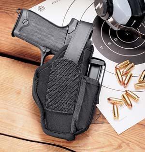 Uncle Mike's Ambidextrous Hip Holsters 3-4" Brl Med & Lg Dbl action Rev.