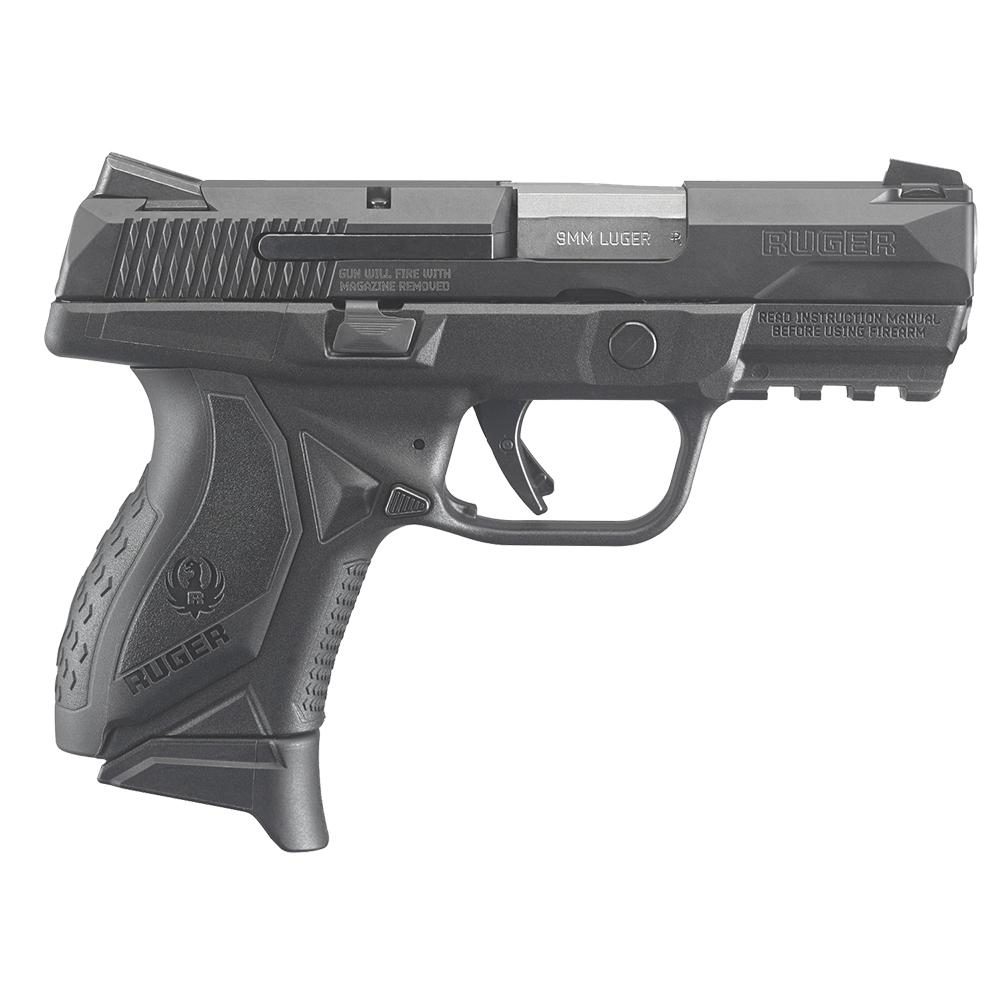 Ruger American Compact Handgun 9mm Luger 17rd Magazine 3.55" Barrel Black