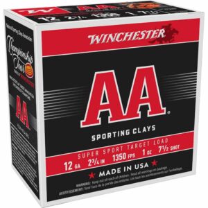 Winchester AA Sporting Clays Shotshells 12ga 2-3/4" 1oz 1350 fps #7.5 25/ct