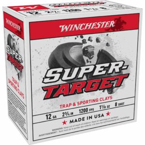 Winchester Super-Target Shotshells 12 ga 2-3/4" 1-1/8 oz 1200 fps #8 25/ct