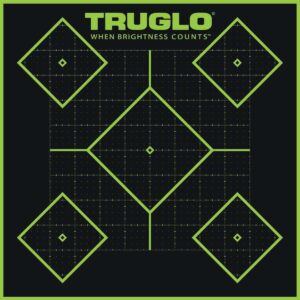 TRUGLO TRU-SEE Self Adhesive Targets - 5 Diamond 12x12 Green 12 Pack