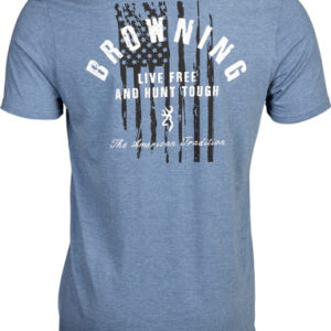 BROWNING SS T-SHIRT HUNT TOUGH - BLUE XLARGE