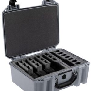 PELICAN VAULT V300 LARGE- - 5 PISTOL CSE PRE CUT FOAM GRY