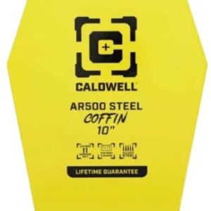 CALDWELL AR500 10" COFFIN - STEEL TARGET YELLOW